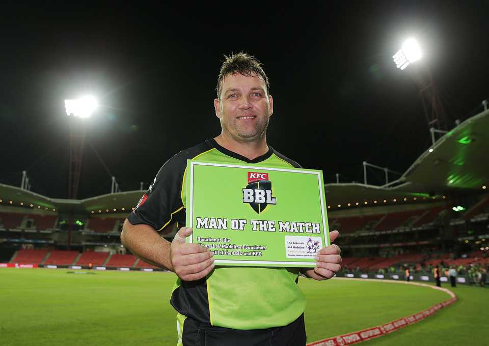 Jacques Kallis poses with the Man-of-the-Match award