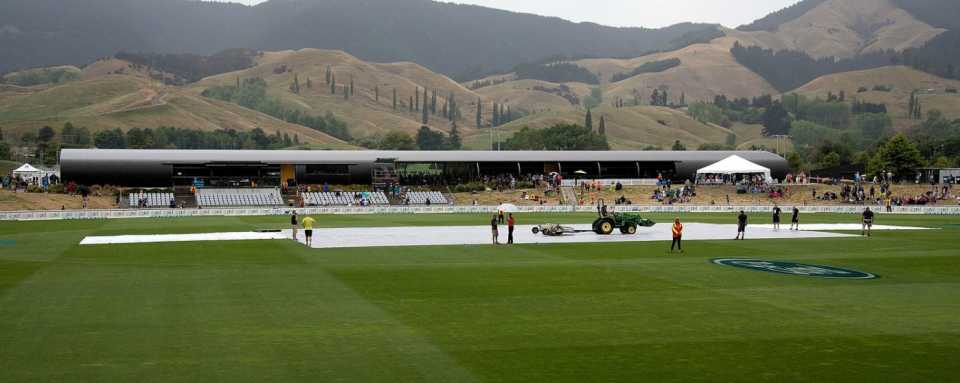 Rain for the hills: Persistent showers interrupted New Zealand's innings