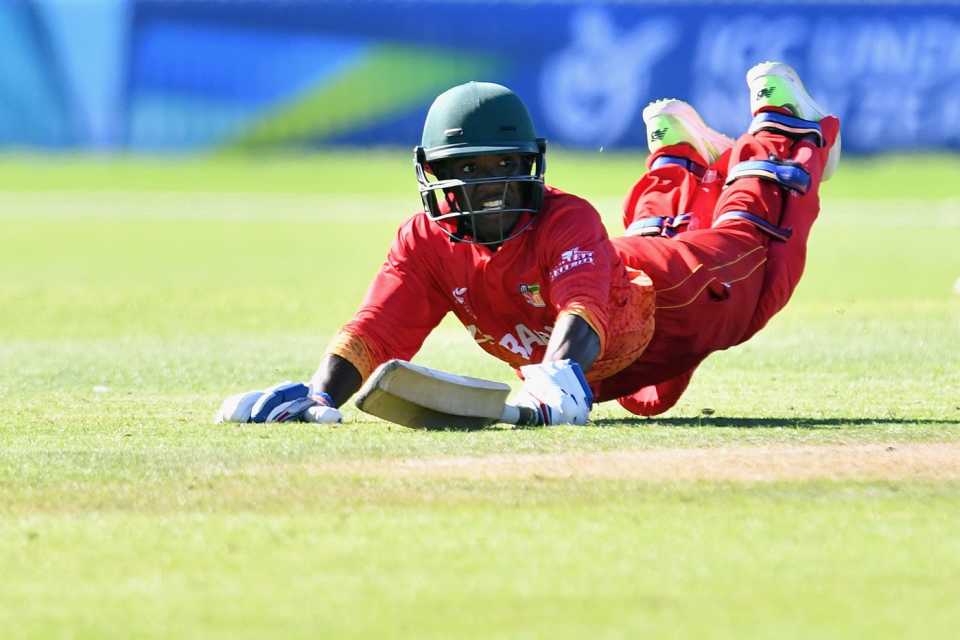 Wesley Madhevere took three wickets and struck an unbeaten half-century, Papua New Guinea v Zimbabwe, Under-19 World Cup 2018, Group B, Lincoln, January 13, 2018