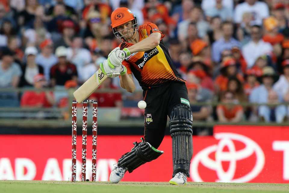 Cameron Bancroft was dismissed for 49 by Rashid Khan, Perth Scorchers v Adelaide Strikers, BBL 2017-18, Perth, January 25, 2018