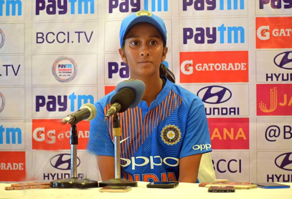 Jemimah Rodrigues addresses her first press conference in India colours