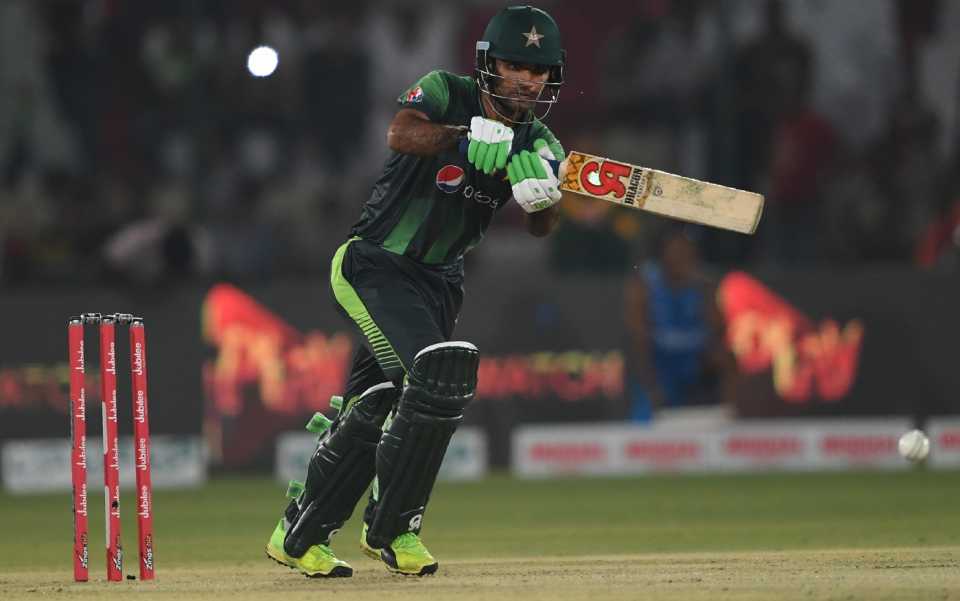 Fakhar Zaman was named Man of the Match for his 17-ball 40, Pakistan v West Indies, 3rd T20I, Karachi, April 3, 2018 
