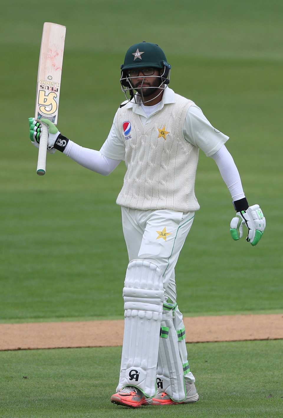 Imam-ul-Haq acknowledges his fifty, Kent v Pakistan, Tour match, Canterbury, 1st day, April 28, 2018