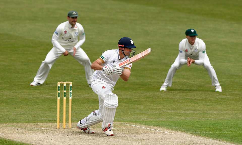 Alastair Cook drives