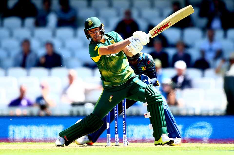AB de Villiers swings the bat across the line, South Africa v Sri Lanka, Champions Trophy, The Oval, June 3, 2017
