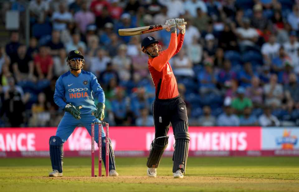 Alex Hales' unbeaten 58 not out steered England to victory