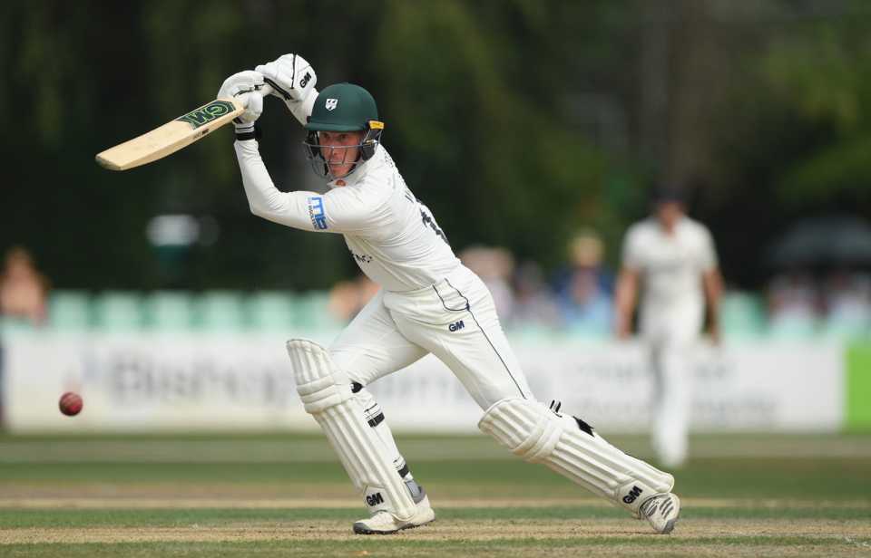Luke Wood contributed a battling innings, Worcestershire v Somerset, County Championship, New Road, 2nd day, July 23, 2018