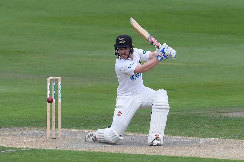 Ben Brown drives, Sussex v Leicestershire, Specsavers Championship, Division Two, Hove, September 4, 2018