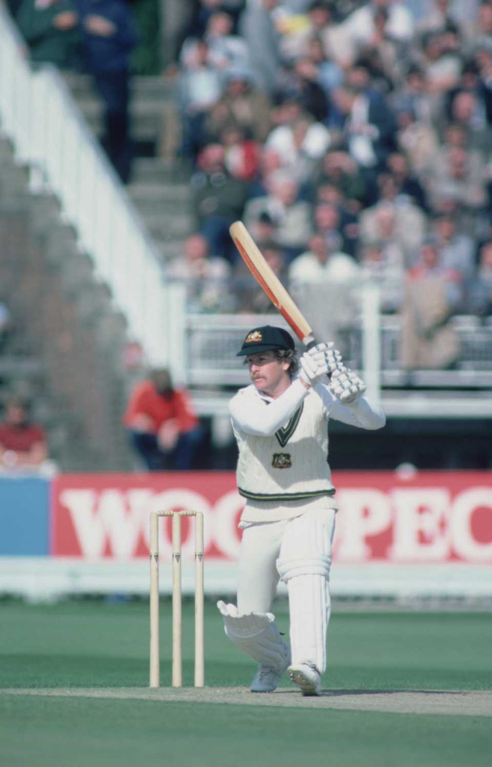 Australian batsman Bruce Laird in action against England during a one-day match in Birmingham, August 1980.