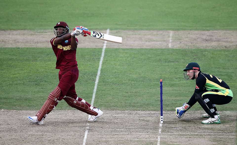 Andre Russell gives the ball some lift
