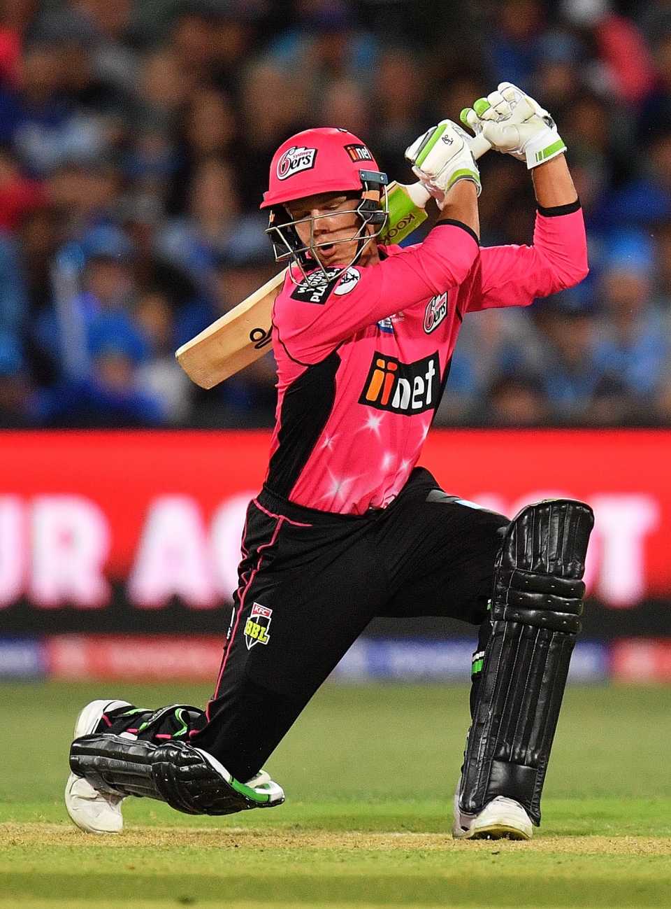 Josh Philippe square drives the ball, Adelaide Strikers v Sydney Sixers, Match 22, Big Bash League 2018-19, January , 2019
