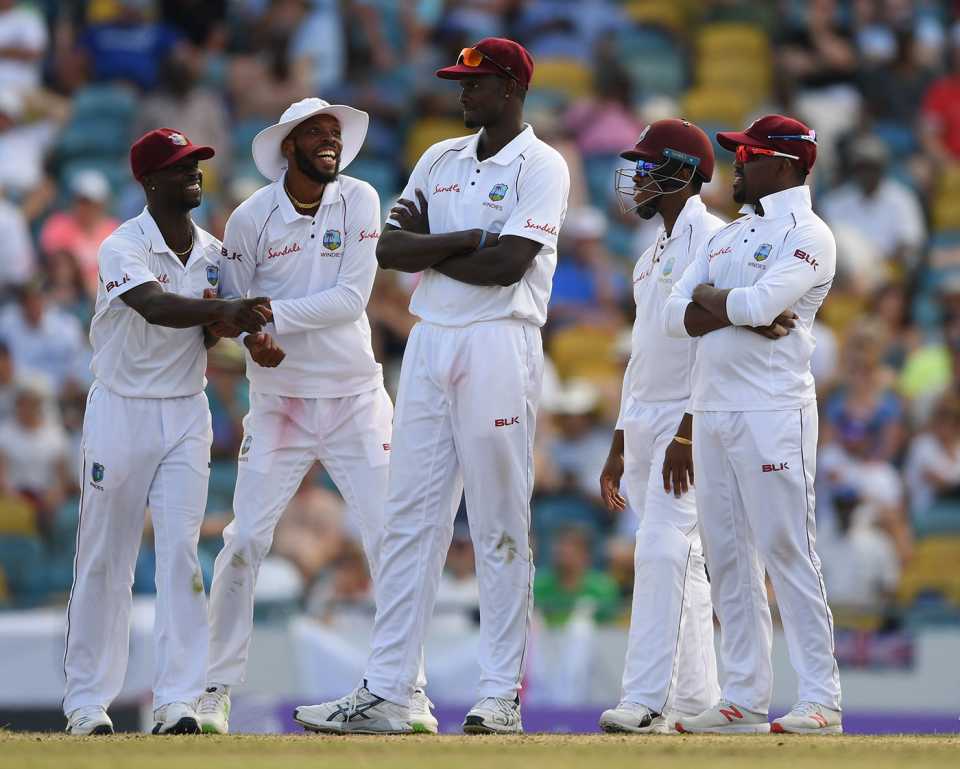 Jason Holder and his team-mates kill some more time, Day Four, First Test match, England v West Indies, Kensington Oval, Bridgetown, Barbados, January 26, 2019.
