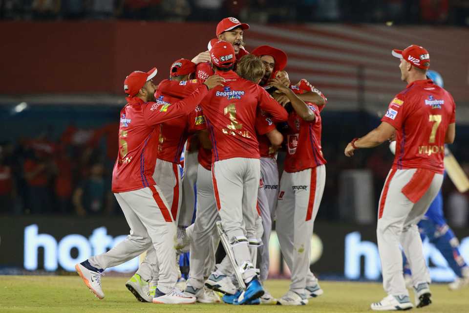 Kings XI Punjab pile on Sam Curran after an unlikely win