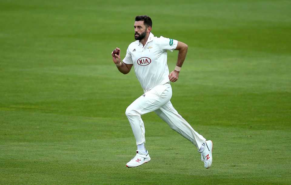 Liam Plunkett pulled on a Surrey shirt for the first time, Surrey v Durham MCCU, The Oval, April 6, 2019
