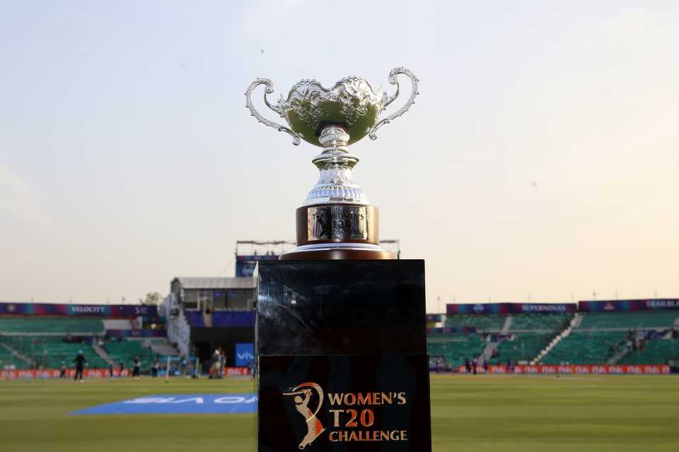 The inaugural Women's T20 Challenge trophy, Supernovas v Velocity, Women's T20 Challenger, May 9, 2019