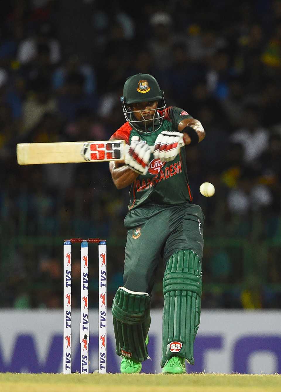 Sabbir Rahman looks to pull one away, Sri Lanka v Bangladesh, 1st ODI, R Premadasa Stadium, July 26, 2019