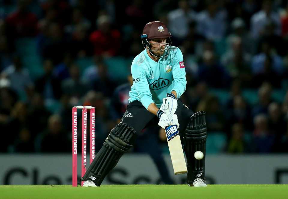 Aaron Finch brings out the reverse ramp, Surrey v Kent, Vitality Blast, The Oval, July 30, 2019