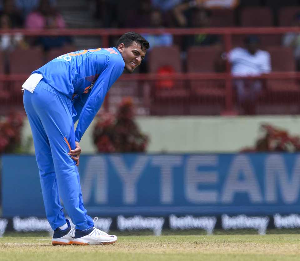 Rahul Chahar looks on, West Indies v India, 3rd T20I, Providence, August 6, 2019