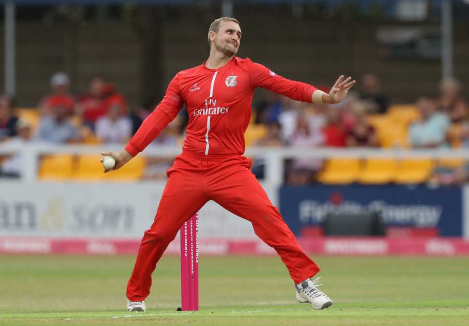 Liam Livingstone is yet to find his best batting form, but has bowled crucial overs, Leicestershire v Lancashire, Vitality Blast, North Group, Grace Road, July 18, 2018