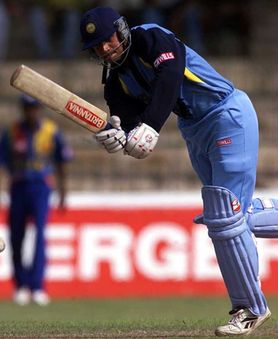 Rahul Dravid pushes one through the leg side, India v Sri Lanka, Aiwa Cup, Colombo, August 25, 1999