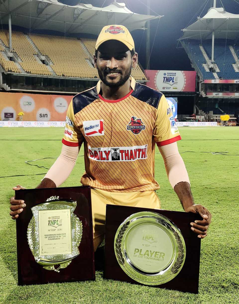 G Periyaswamy was the Player of the Tournament in this season's TNPL for his 21 wickets