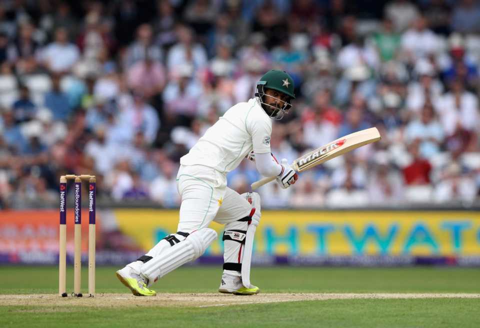 Usman Salahuddin bats during the Headingley Test against England in 2018