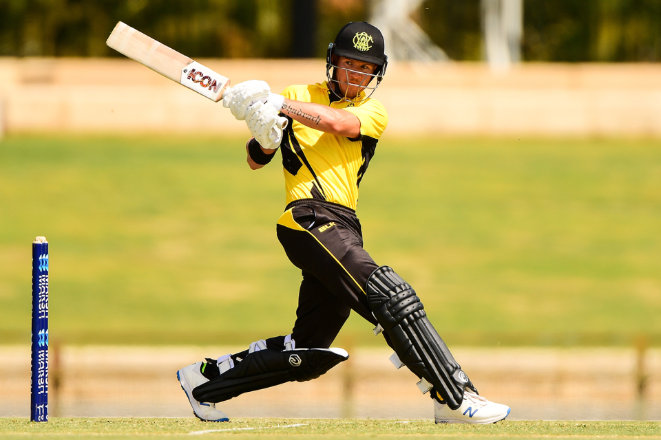 D'Arcy Short plays through the leg side, Western Australia v Tasmania, Marsh One-Day Cup, WACA, September 25, 2019