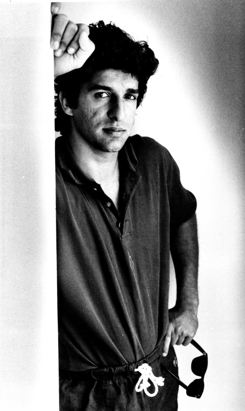 Wasim Akram poses for a photo, March 9, 1990