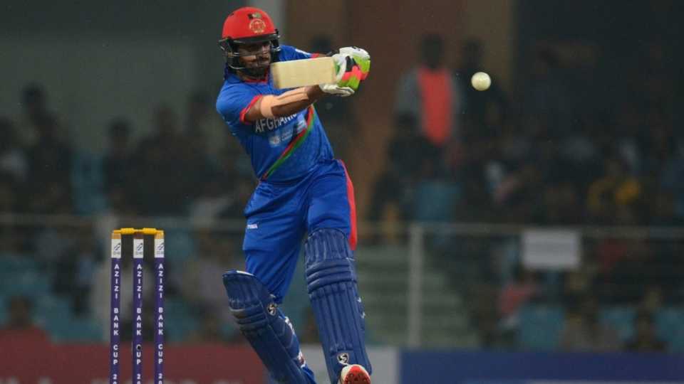 Karim Janat takes on the short ball, Afghanistan v West Indies, 2nd T20I, Lucknow, November 16, 2019