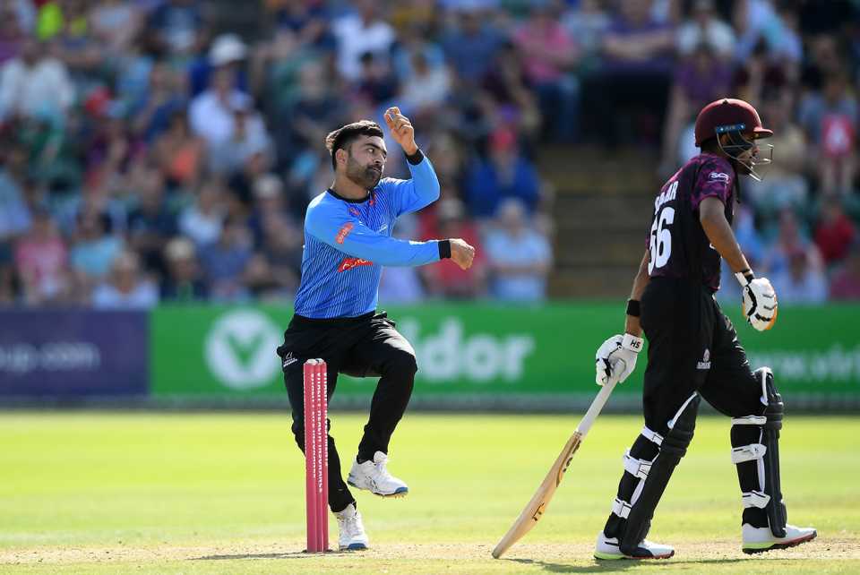 Rashid Khan has spent the past two T20 seasons at Sussex, Somerset v Sussex, Vitality Blast, Taunton, July 28, 2019