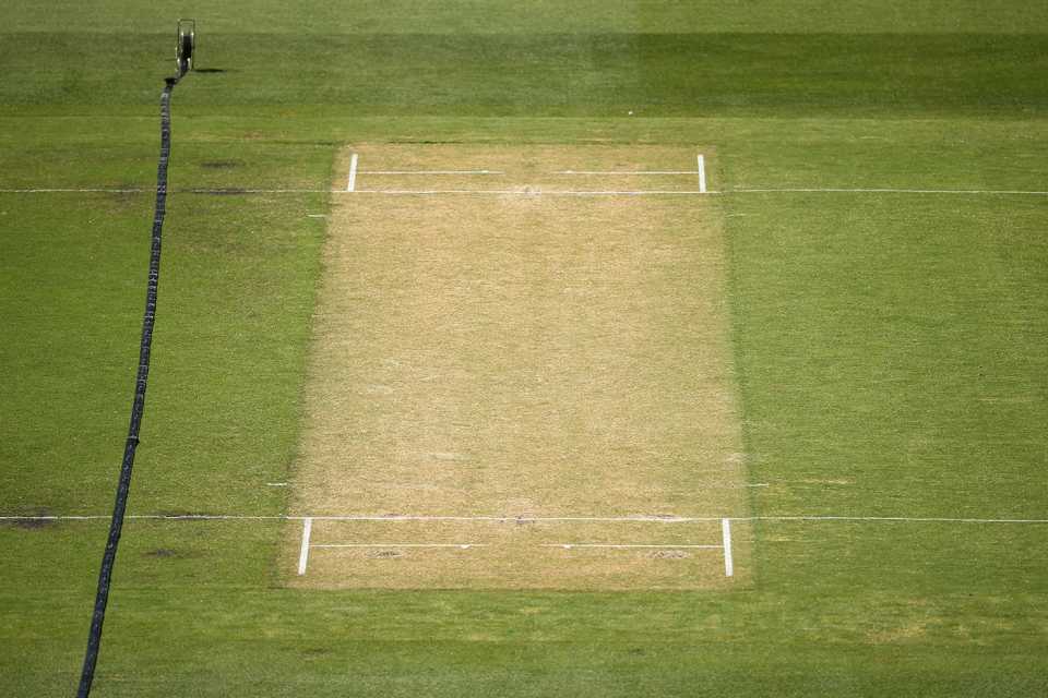 The pitch which forced the Sheffield Shield match to be called off