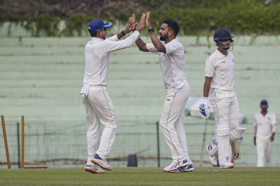Ashish Yadav celebrates a wicket, Tripura v Jharkhand, Ranji Trophy 2019-20, 1st day, Agartala, December 9, 2019