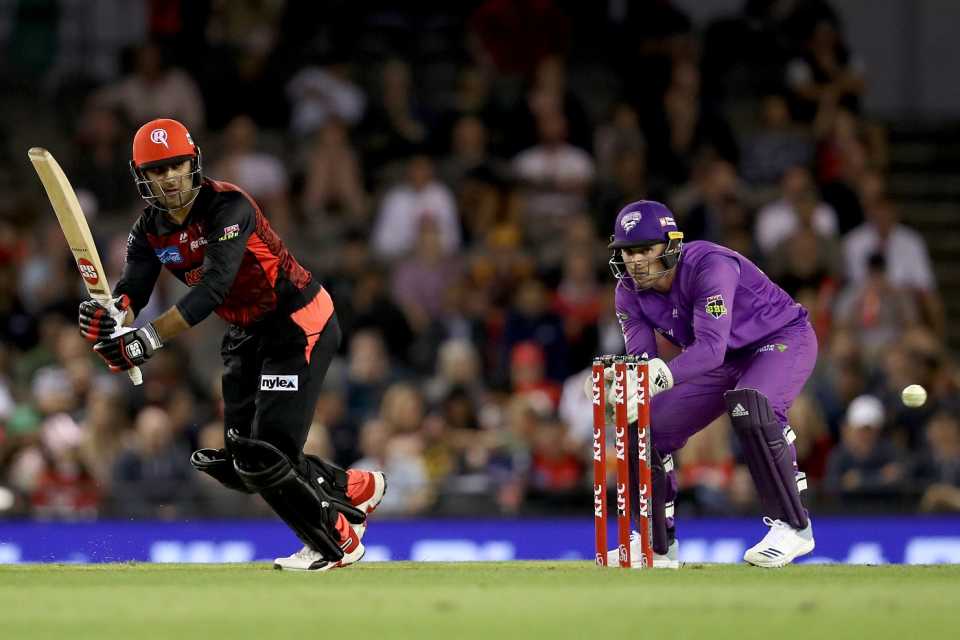 Mohammad Nabi gave the Renegades a chance with a late charge, Melbourne Renegades v Hobart Hurricanes, Big Bash League 2019-20, Melbourne, January 21, 2020