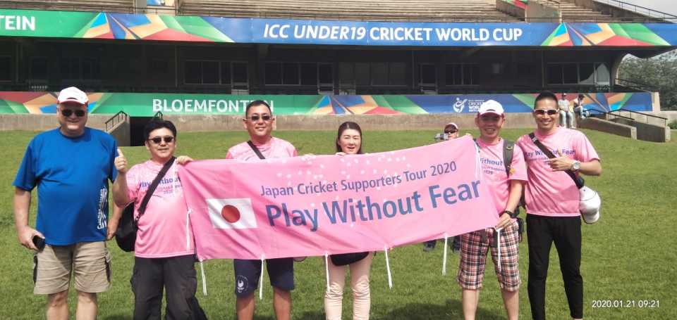 Japanese supporters at the Under-19 World Cup, India v Japan, Under-19 World Cup 2020, Bloemfontein, January 21, 2020