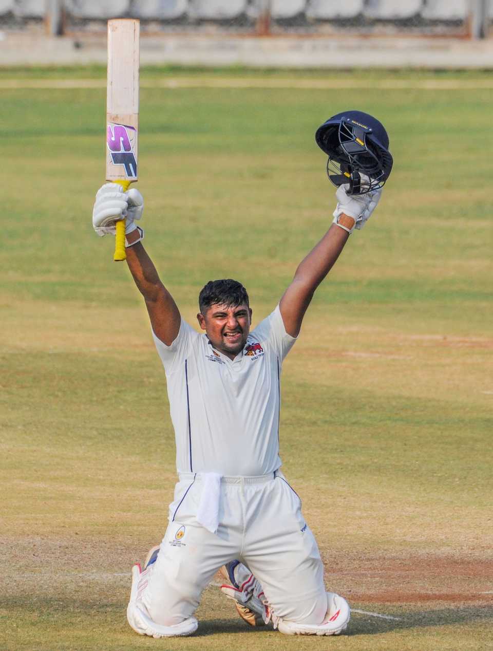 Sarfaraz Khan is ecstatic after getting to his triple century