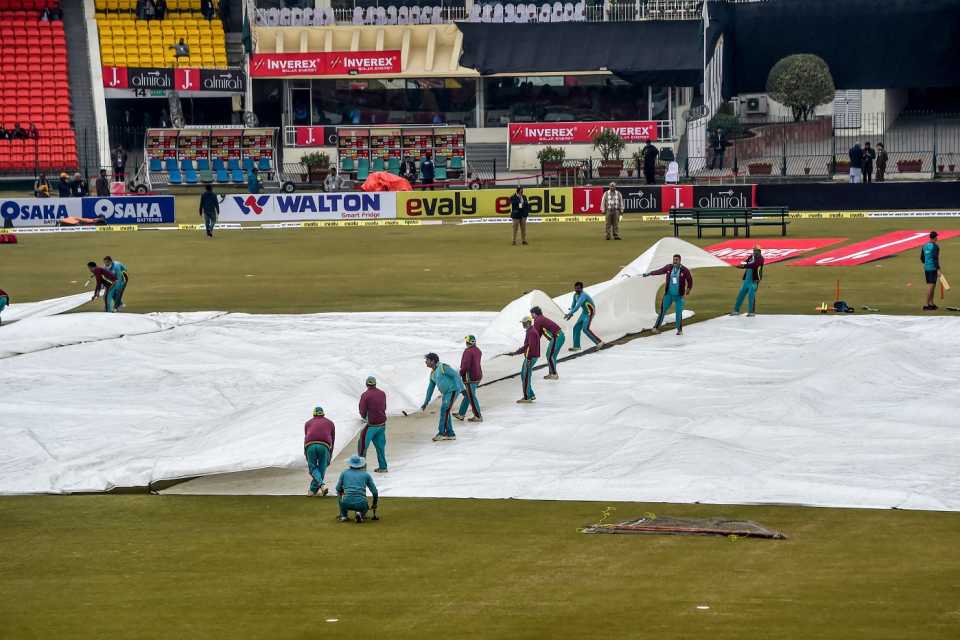 Persistent rain meant that the final T20I was abandoned without a ball being bowled, Pakistan v Bangladesh, 3rd T20I, Lahore, January 27, 2020