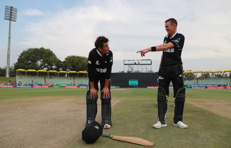 Kristian Clarke and Joey Field - the heroes of New Zealand's chase, New Zealand v West Indies, Under-19 World Cup, 2nd quarter-final, Benoni, January 29, 2020