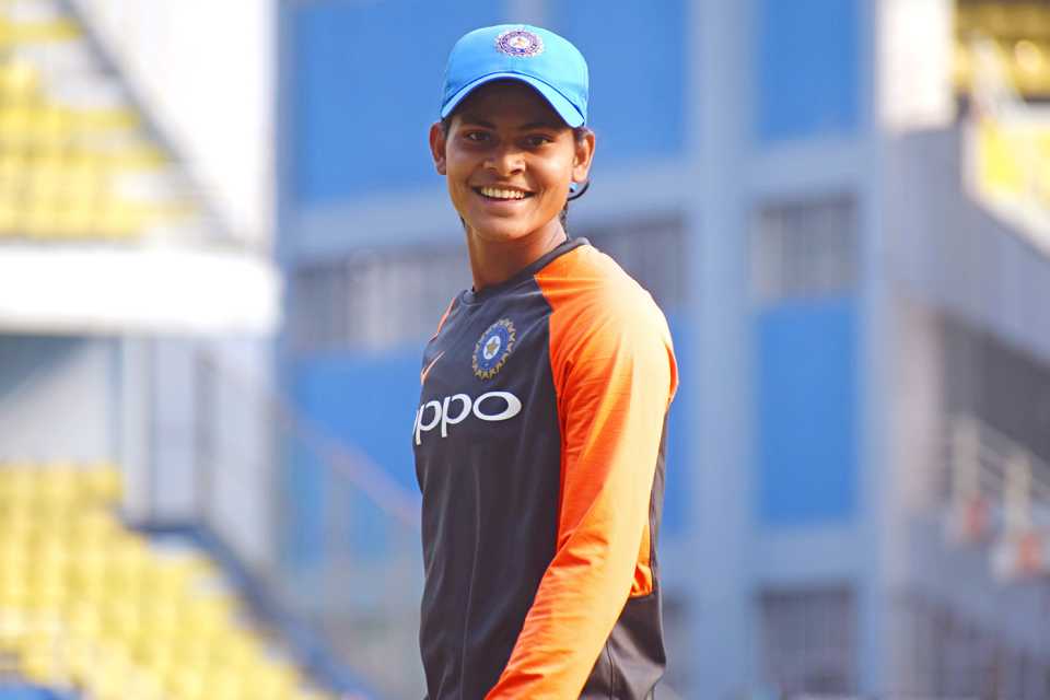 Radha Yadav in the field, India v England, 2nd women's T20I, Guwahati, March 7, 2019