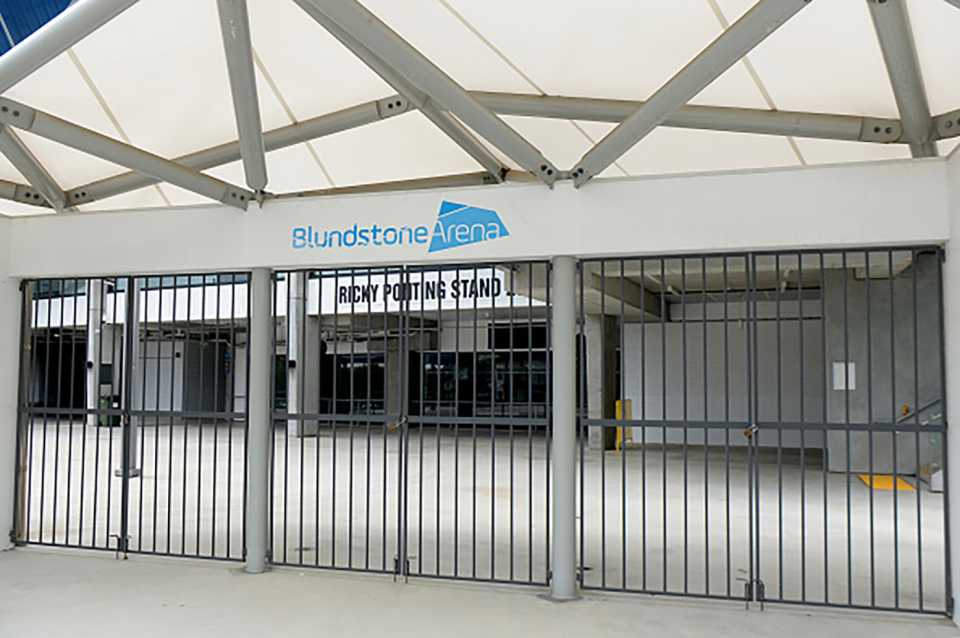 The Blundstone Arena in Hobart remains locked down
