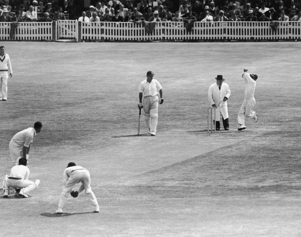 Sonny Ramadhin bowls, third day, first Test, England v West Indies, Edgbaston, June 1, 1957