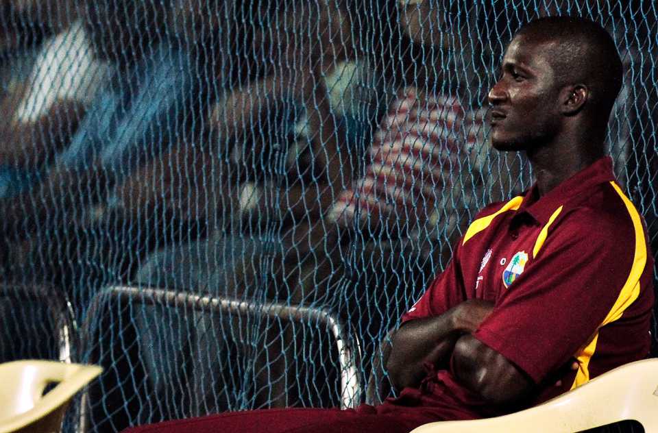 Daren Sammy watches the game from the boundary, England v West Indies, World Cup, Group B, March 17, 2011