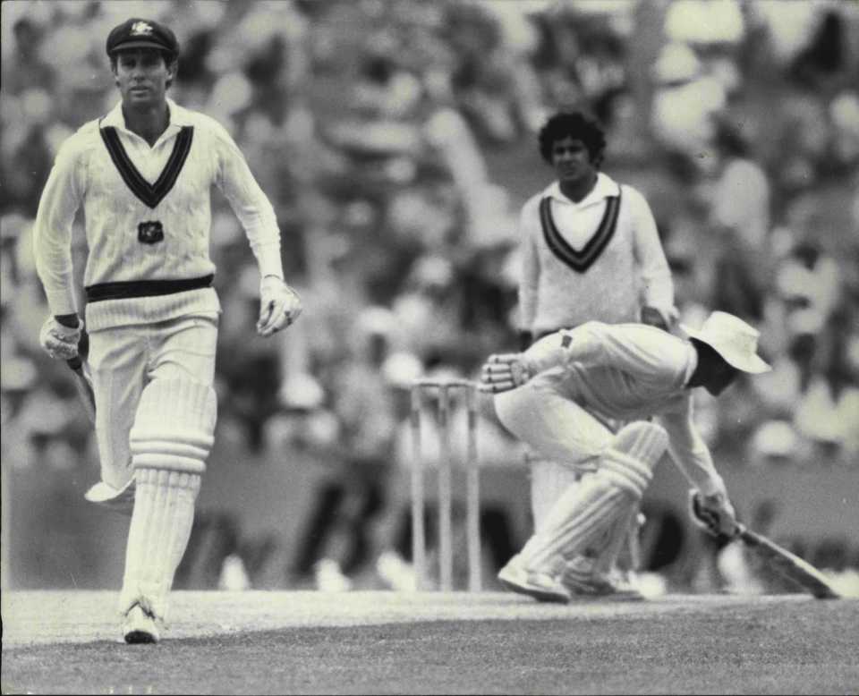 Greg Chappell on his way to 182 in his final Test
