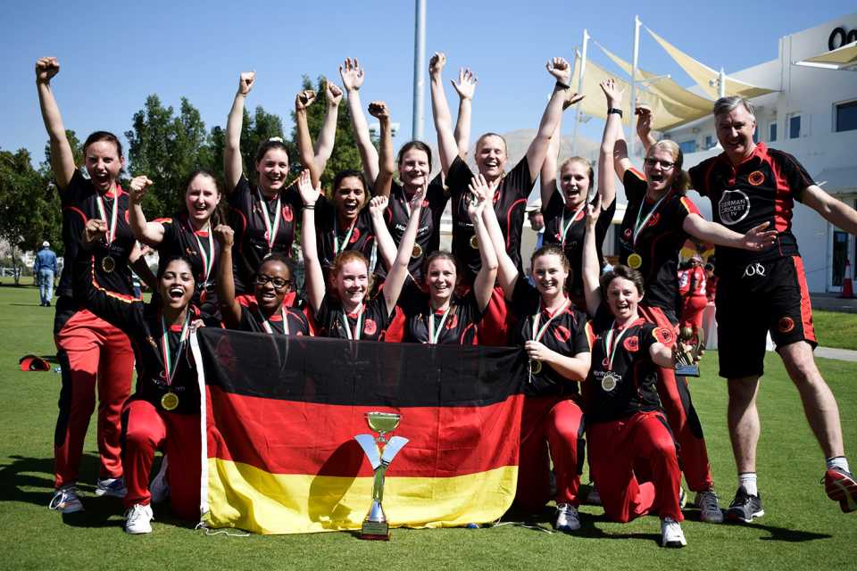 Germany celebrate their series win over Oman