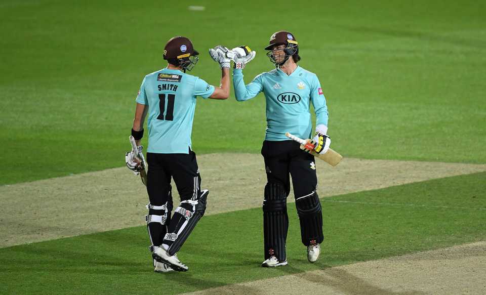 Ben Foakes and Jamie Smith shared an unbroken 93-run stand, Surrey v Middlesex, Vitality Blast, The Kia Oval, September 05, 2020
