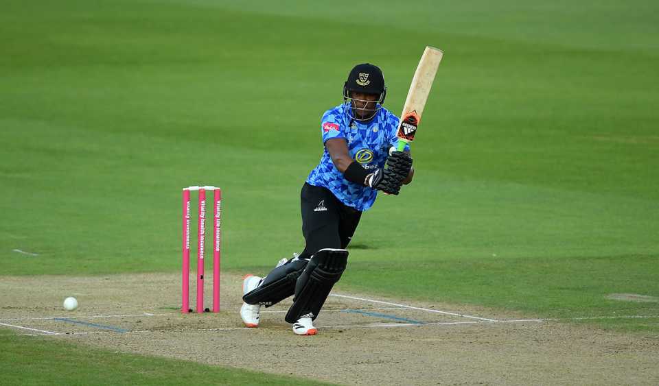 Delrray Rawlins works into the leg side