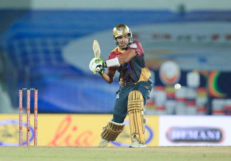Angelo Perera shapes to dispatch the ball