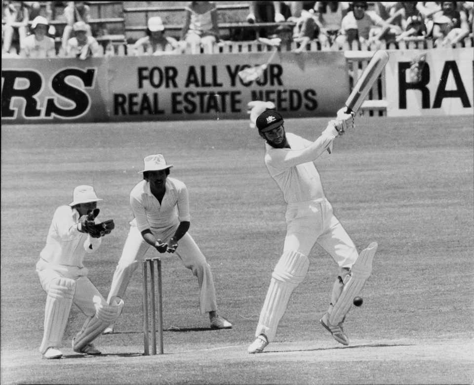 Greg Chappell drives on his way to 204, Australia v India, 1st Test, Sydney, 2nd day, January 3, 1981
