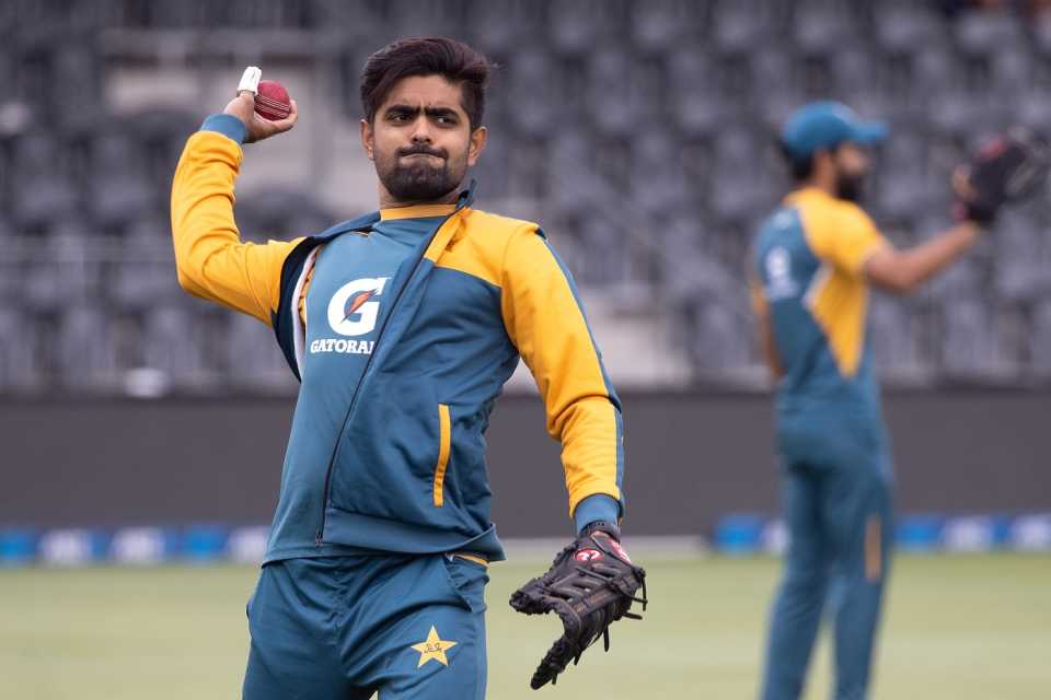 Babar Azam during a training session