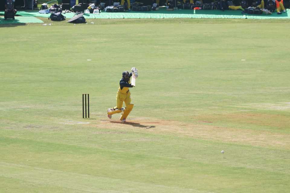N Jagadeesan punches through the off side, Indore, February 20, 2021