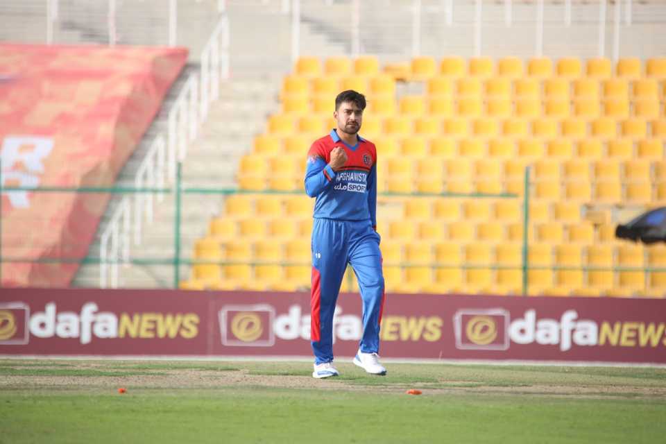 Rashid Khan celebrates a wicket
